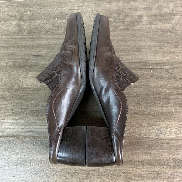 Naturalizer Womens Mules Shoes Leather Size 7.5 M Brown Slide Slip On - Picture 9 of 10